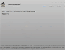 Tablet Screenshot of legend-int.com